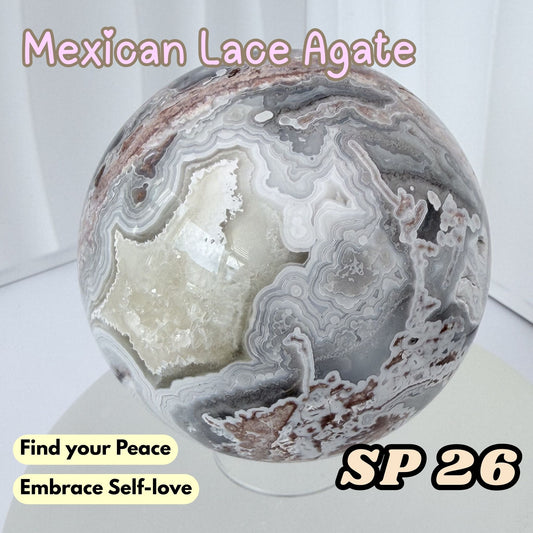 Mexican Lace Agate Sphere | SP26