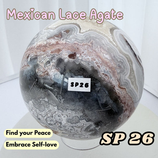 Mexican Lace Agate Sphere | SP26