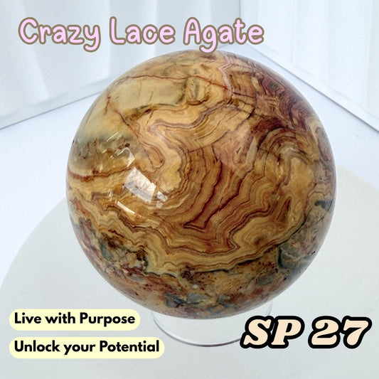 Crazy Lace Agate Sphere | SP27