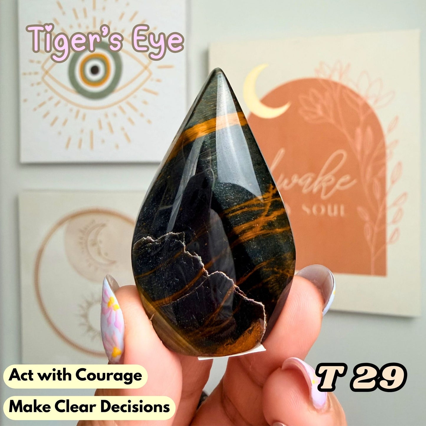 Tiger's Eye Small Flame Freeform | T29