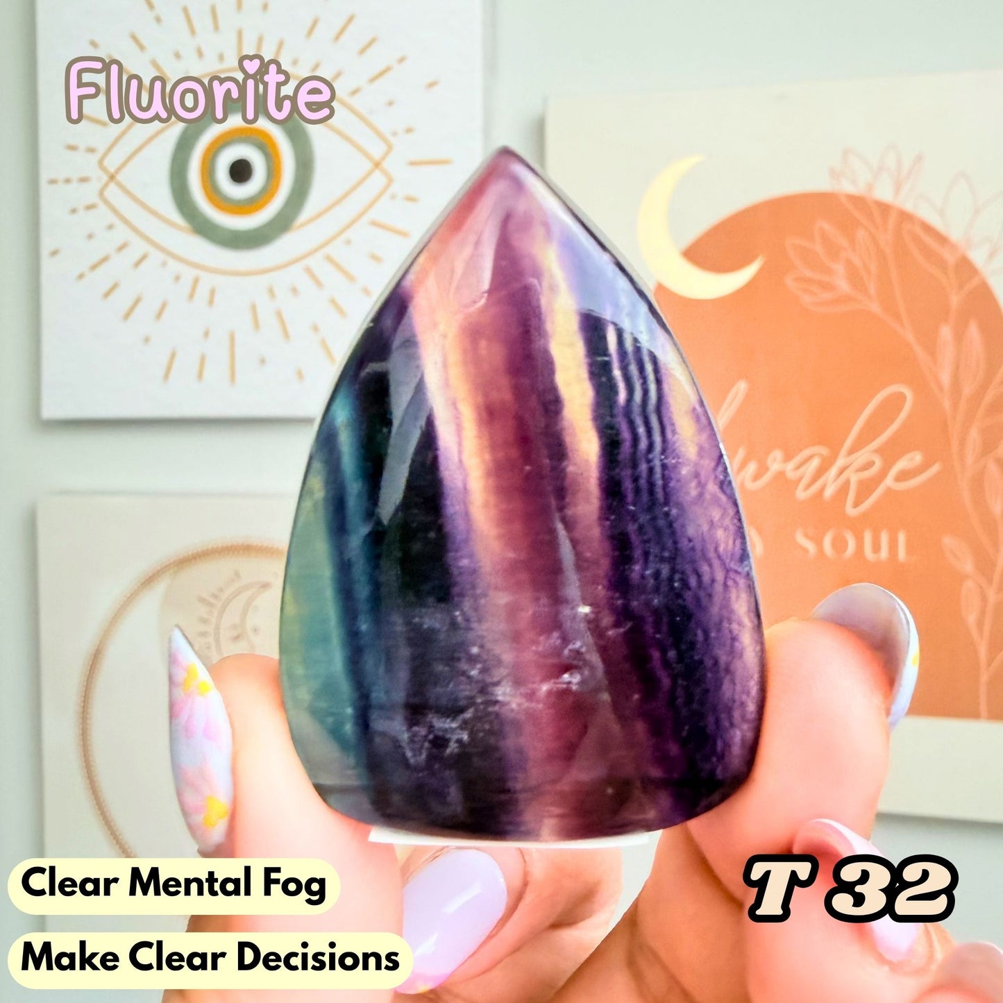Fluorite Small Flame Freeform | T32