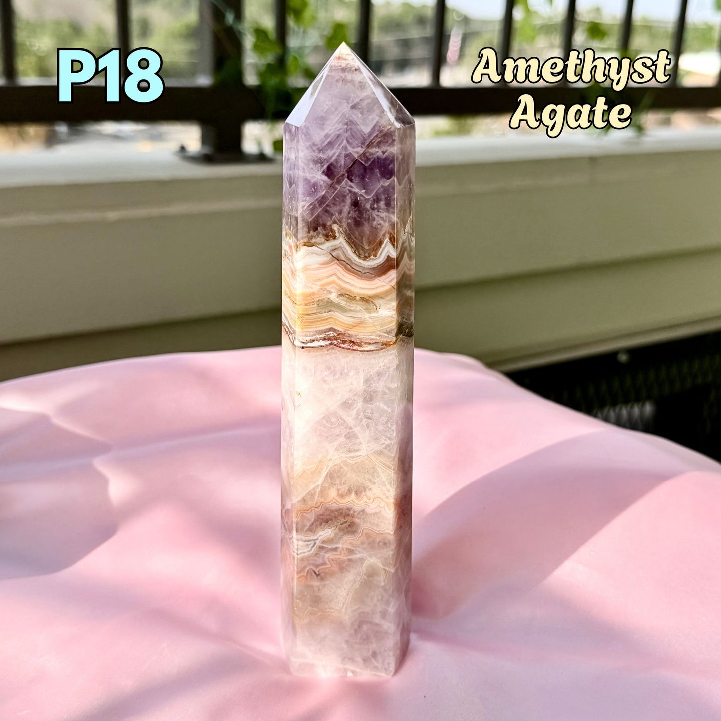 Chunky Amethyst Agate Tower | P18
