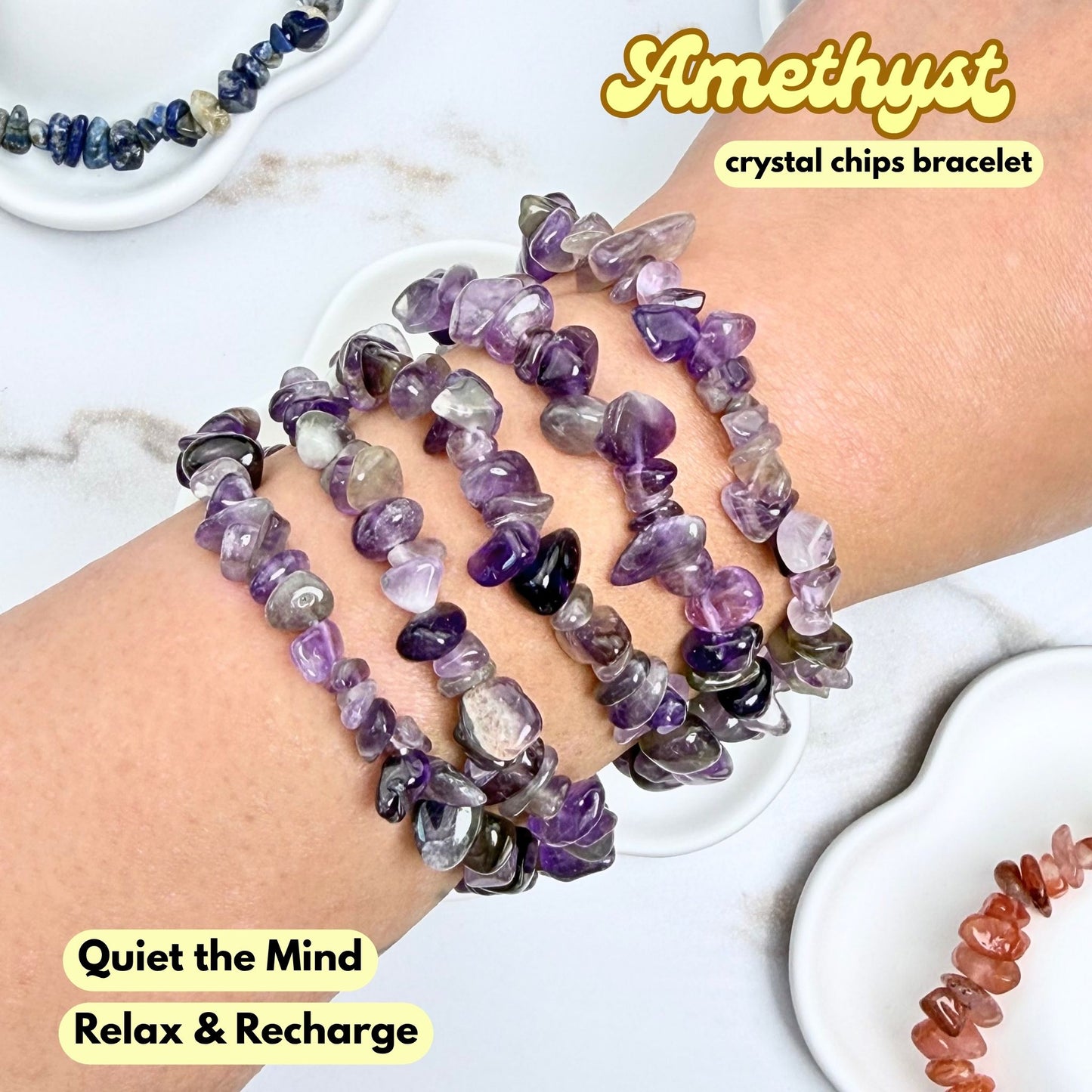 Amethyst Chip Bracelet