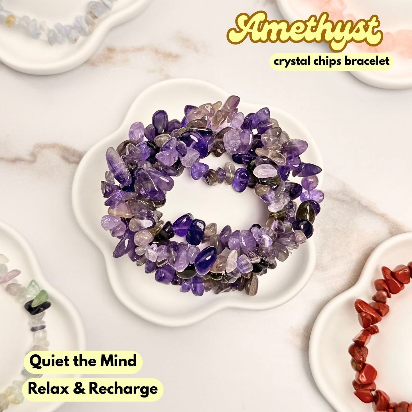 Amethyst Chip Bracelet