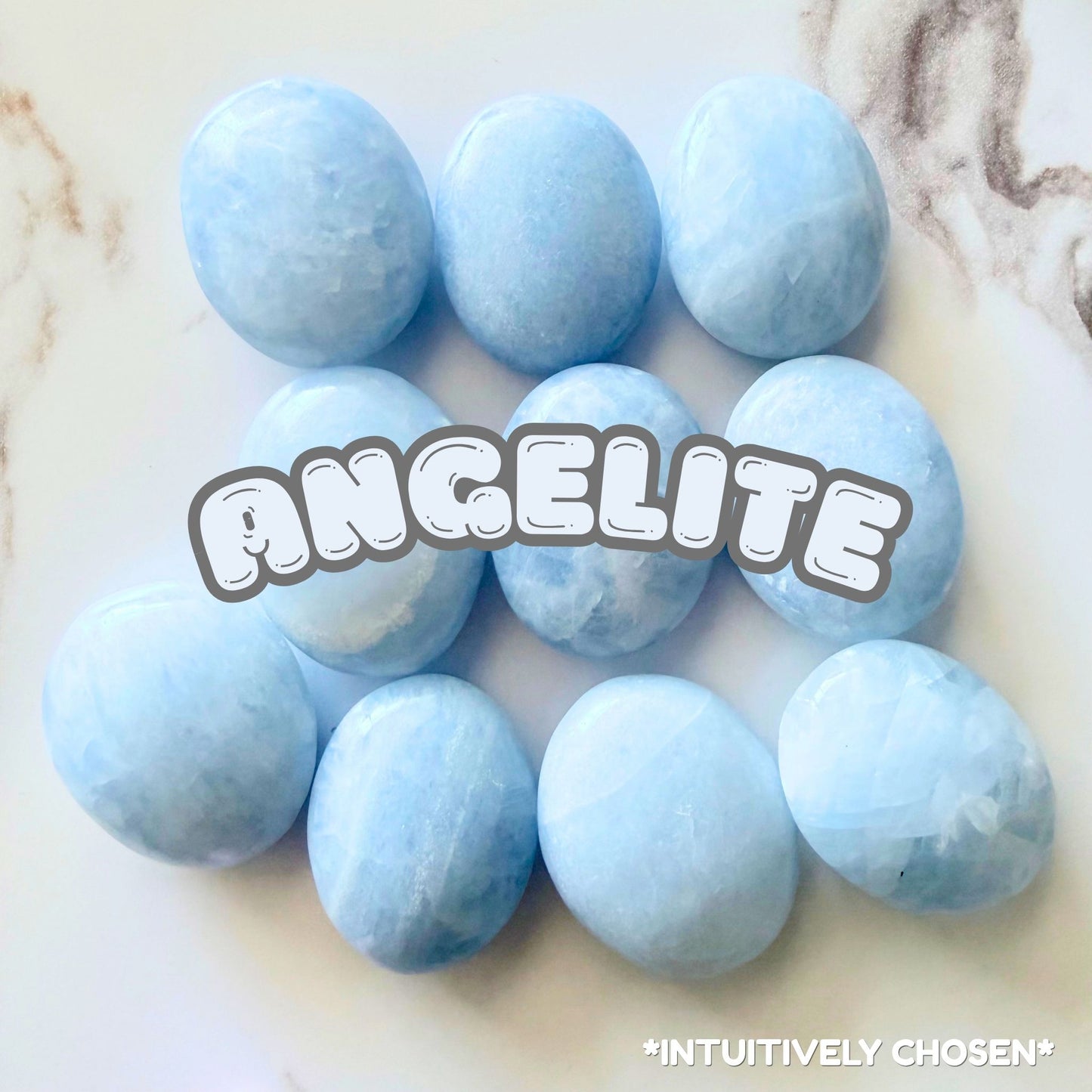 Angelite Palm Stone | Intuitively Chosen