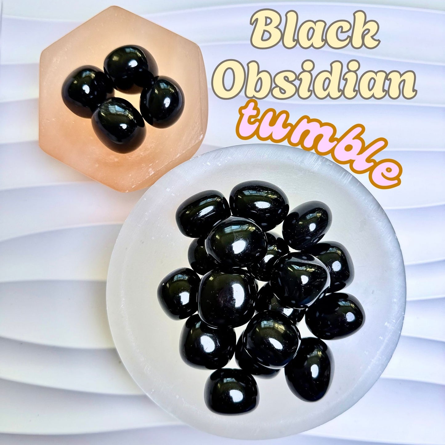 Black Obsidian Tumbled Stone | Intuitively Chosen