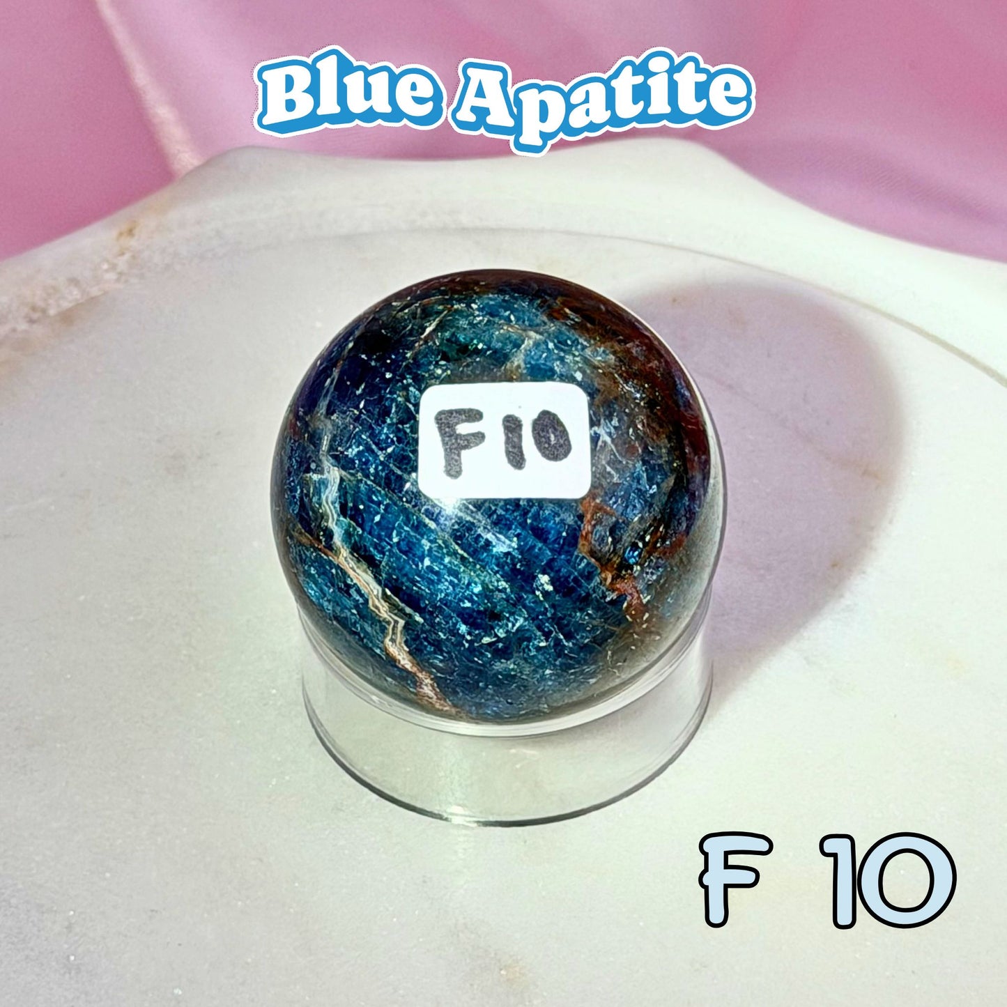 Blue Apatite Small Sphere | F10