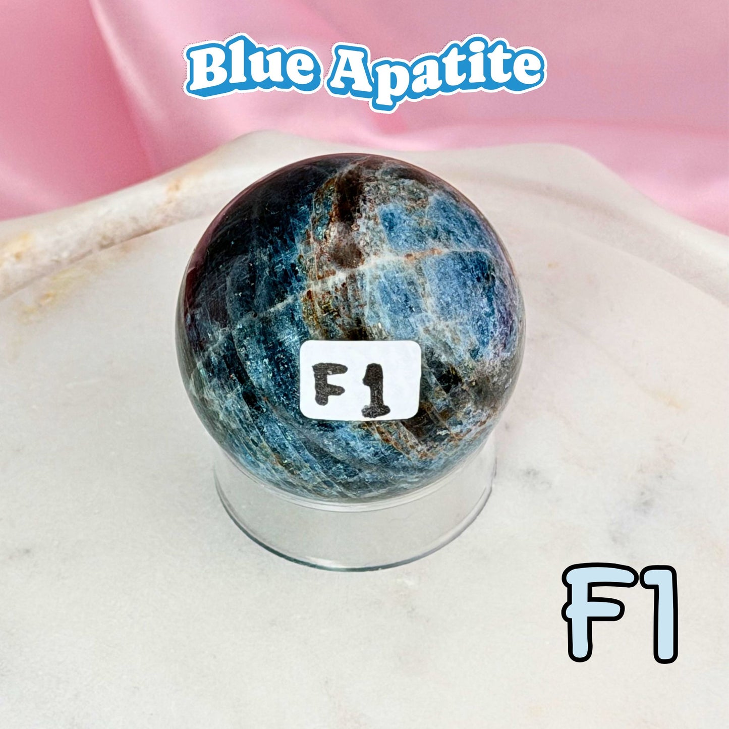 Blue Apatite Small Sphere | F1
