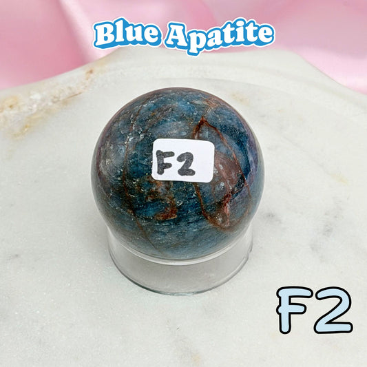 Blue Apatite Small Sphere | F2