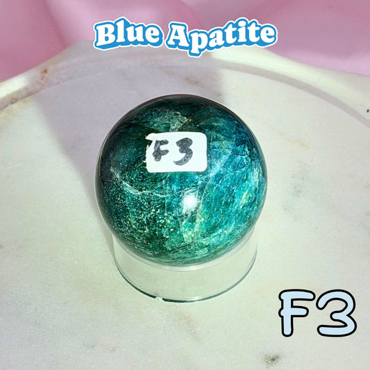 Blue Apatite Small Sphere | F3