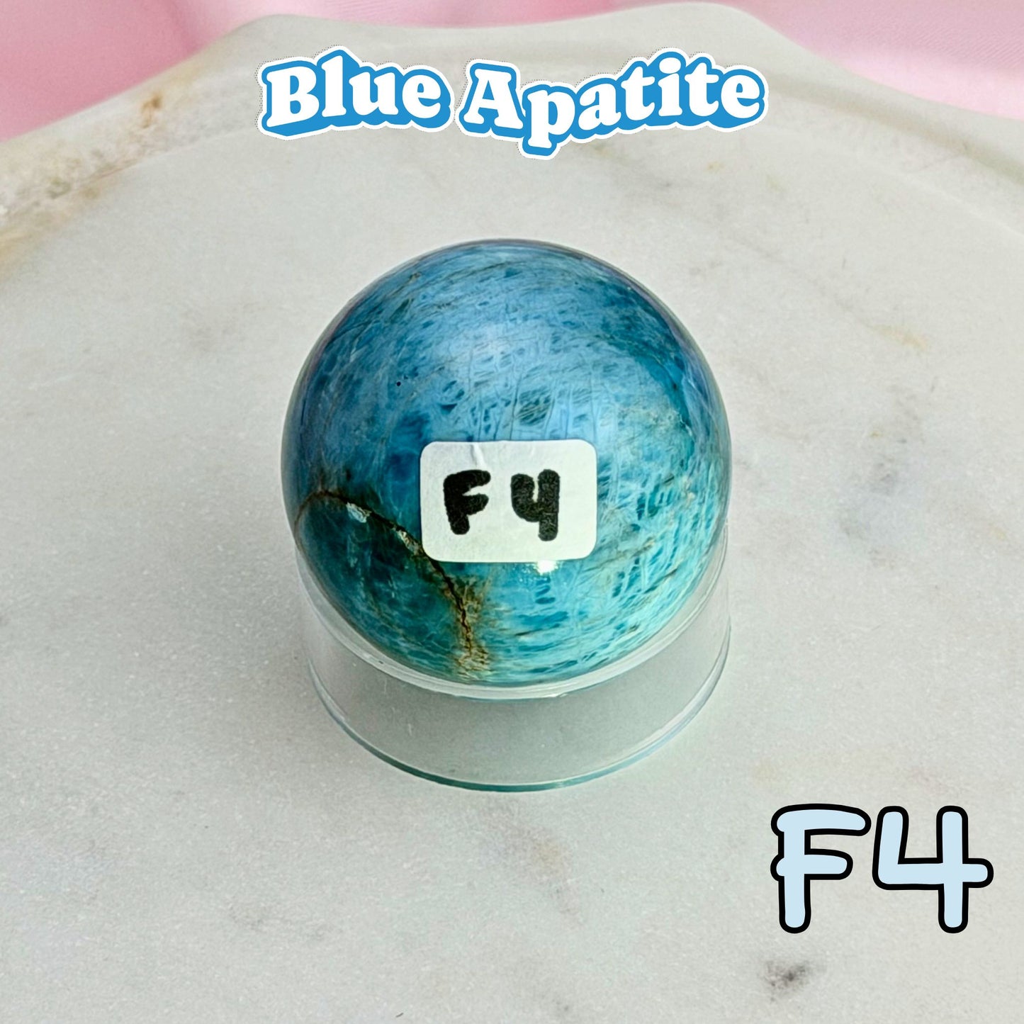 Blue Apatite Small Sphere | F4
