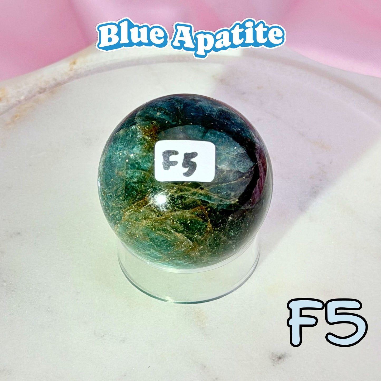 Blue Apatite Small Sphere | F5
