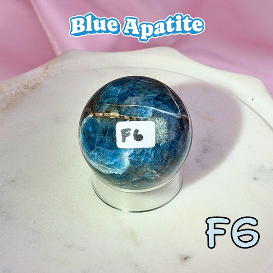 Blue Apatite Small Sphere | F6
