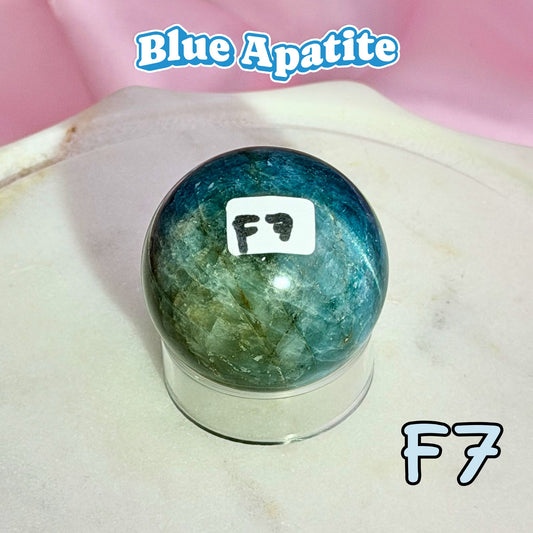 Blue Apatite Small Sphere | F7