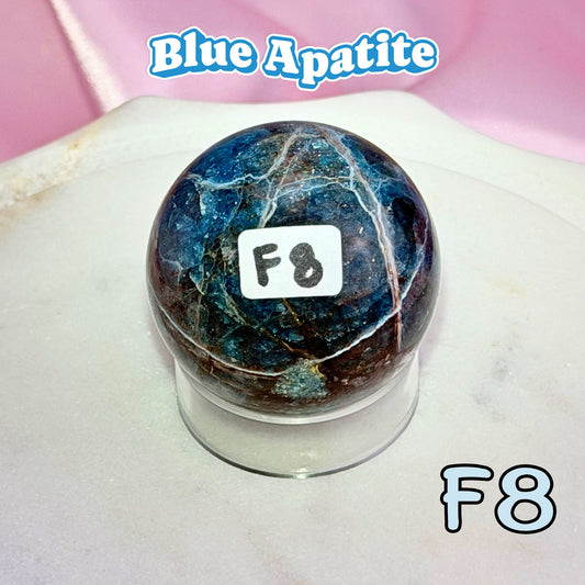 Blue Apatite Small Sphere | F8