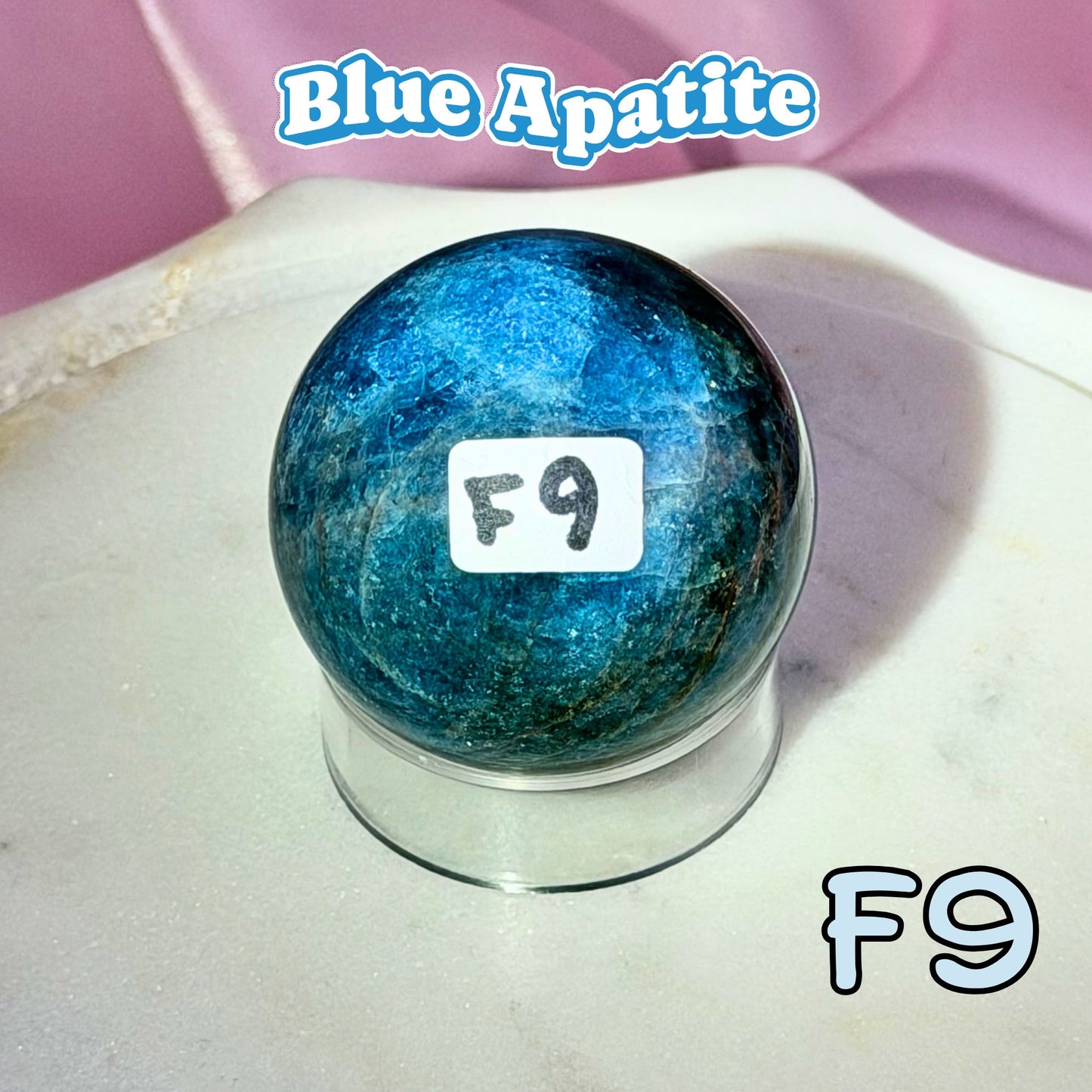 Blue Apatite Small Sphere | F9