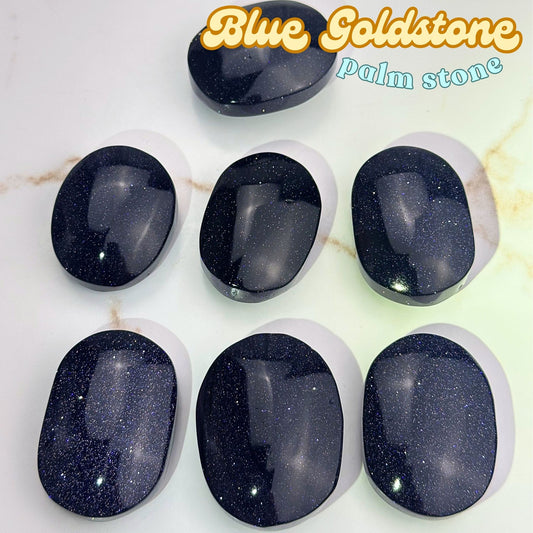 Blue Goldstone Palm Stone (man-made) | Intuitively Chosen