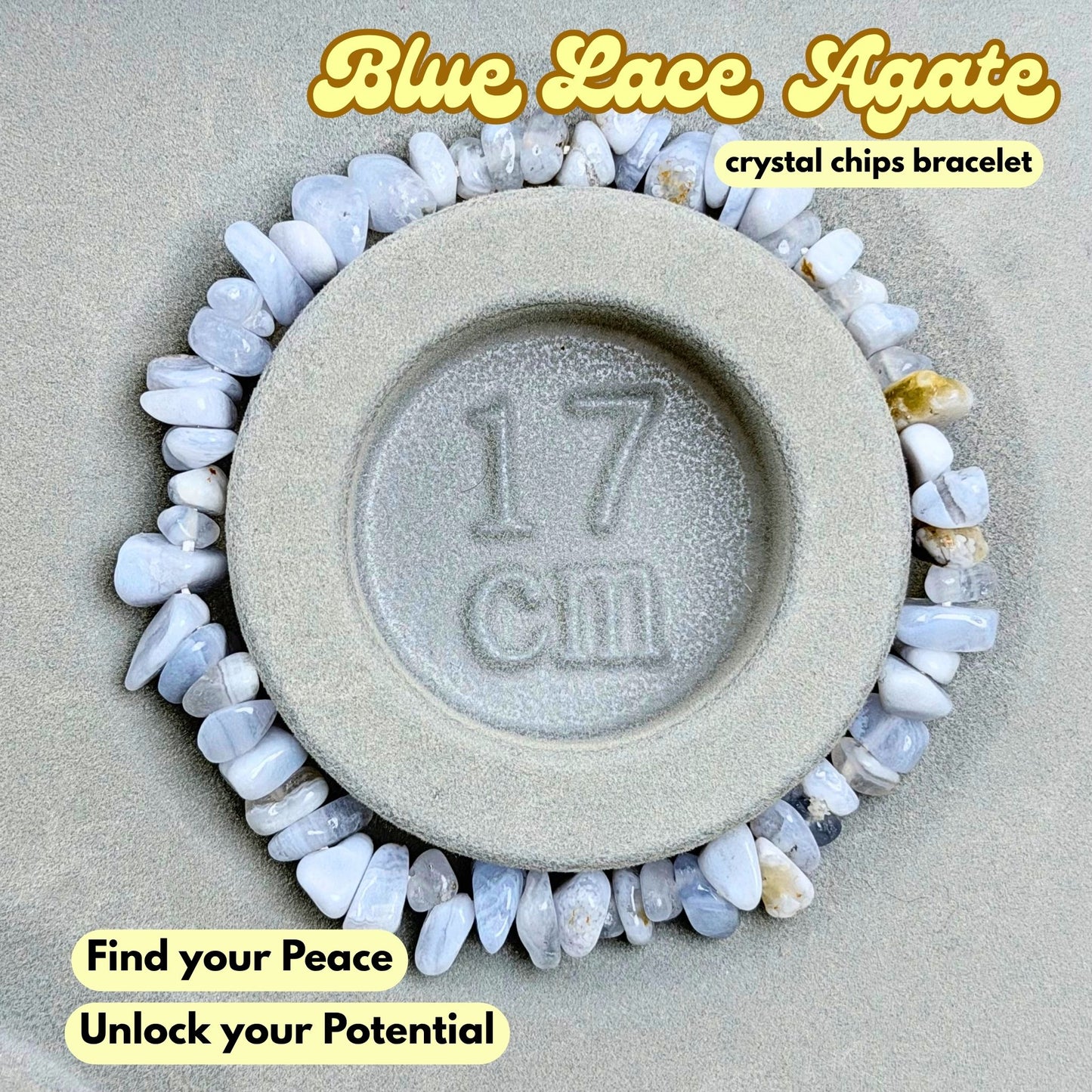 Blue Lace Agate Chip Bracelet