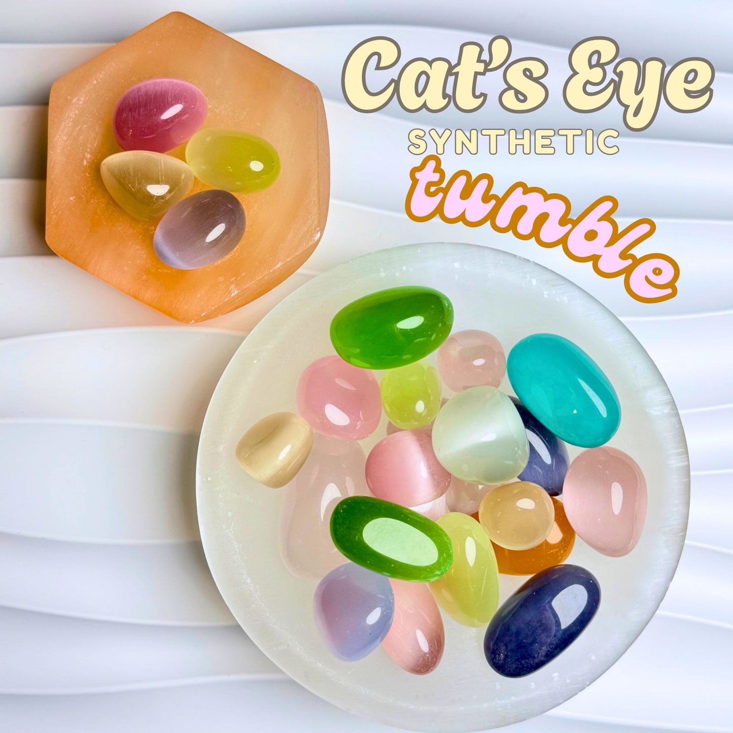 Cat's Eye Tumbled Stone | Synthetic | Intuitively Chosen