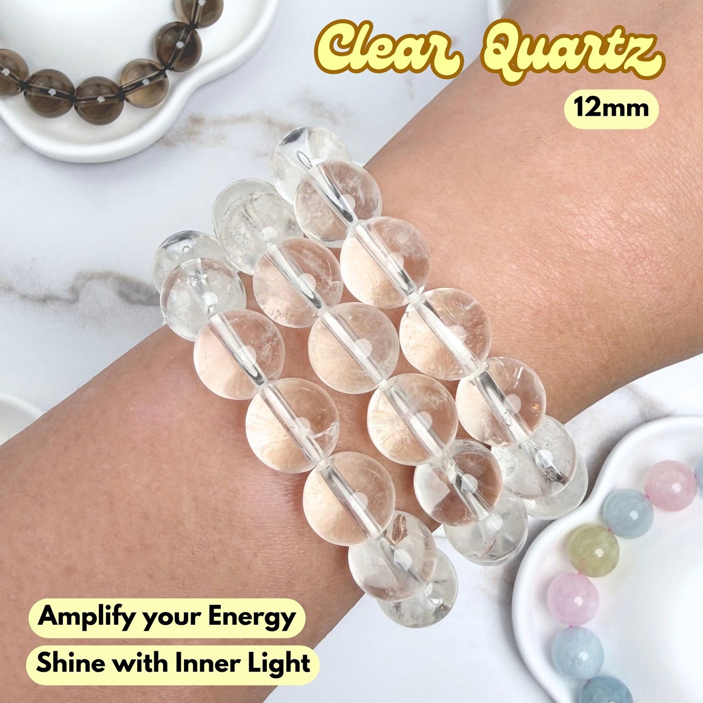 Clear Quartz 12mm Bracelet