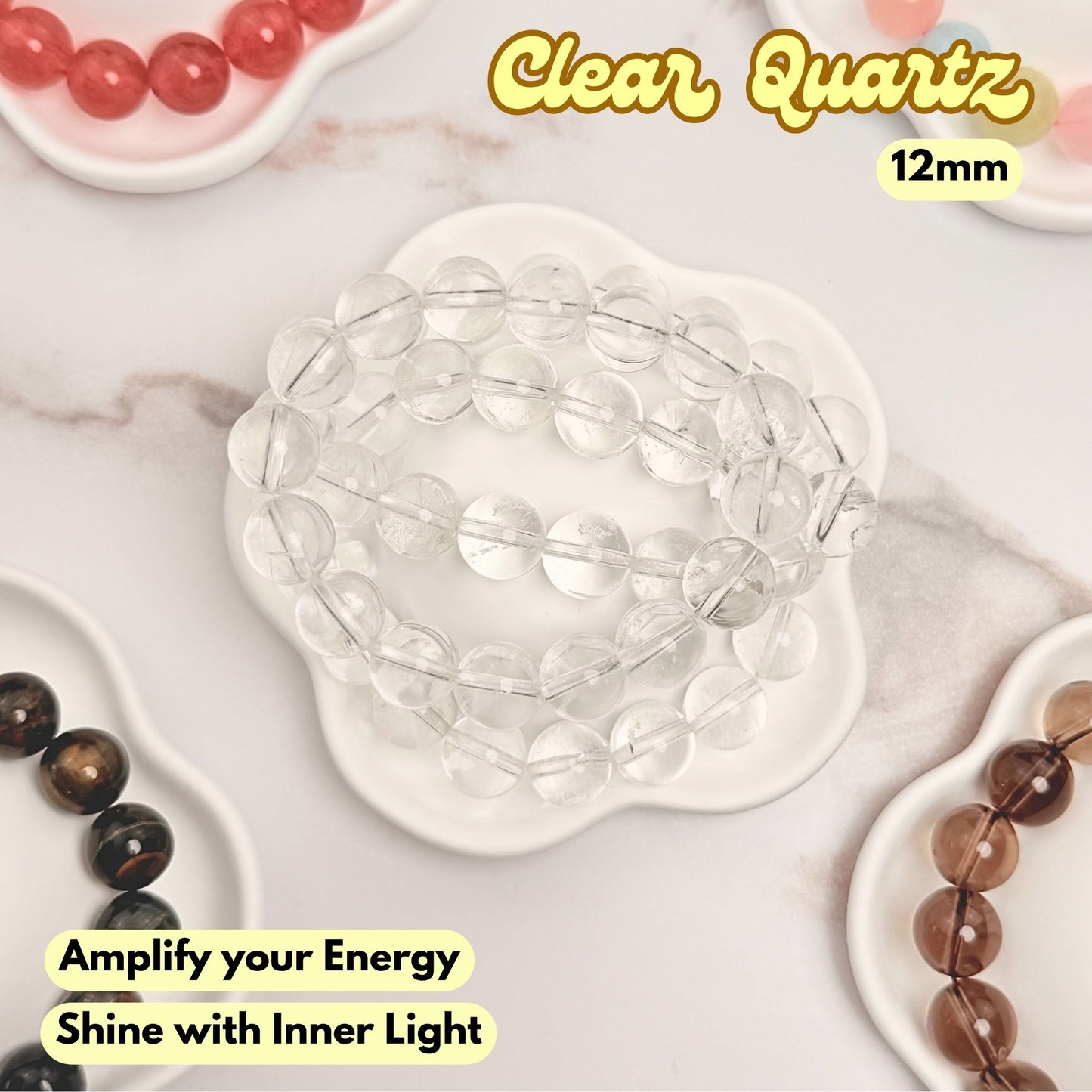 Clear Quartz 12mm Bracelet