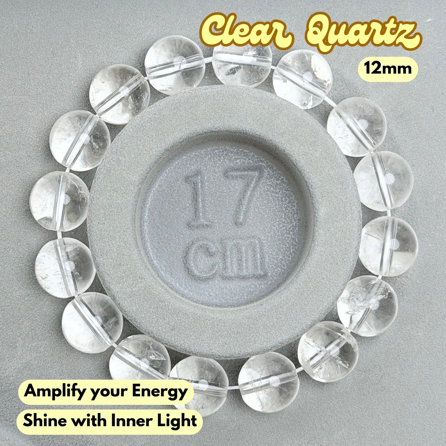 Clear Quartz 12mm Bracelet