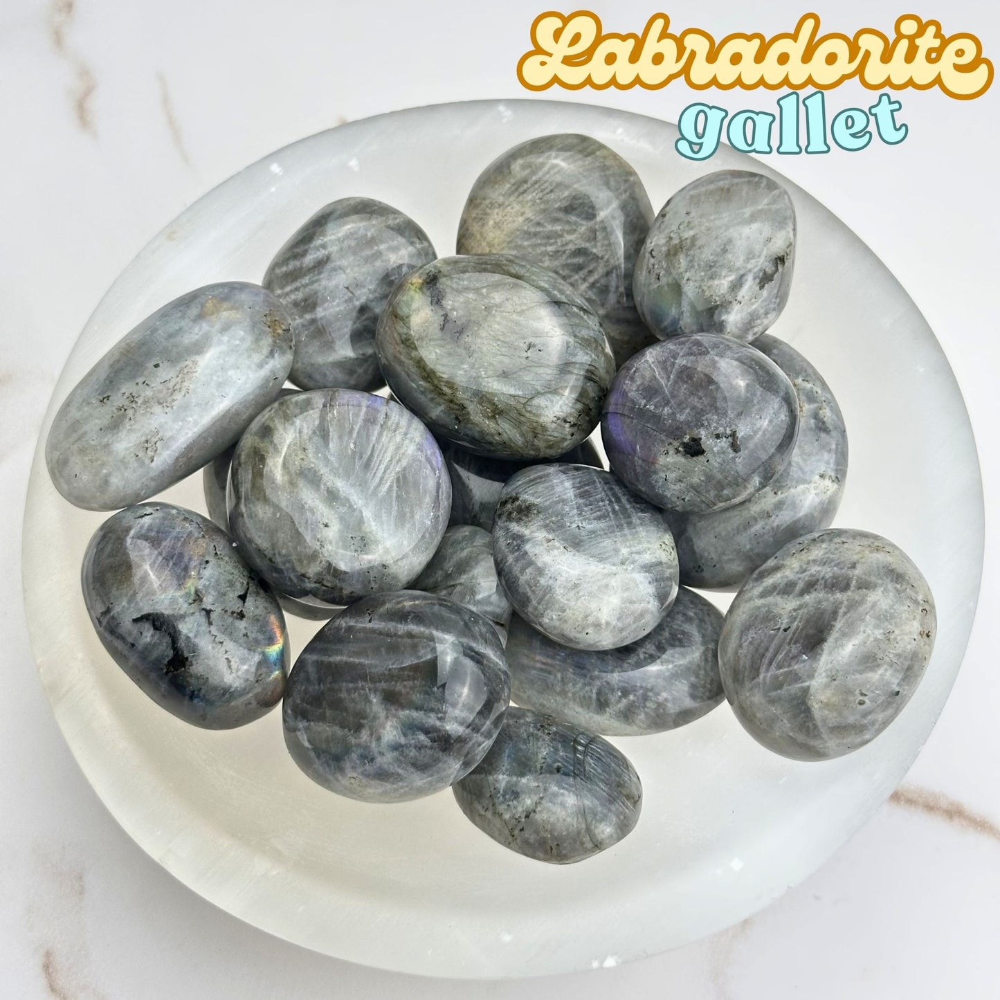 Labradorite Gallet Small Palm Stone | Intuitively Chosen