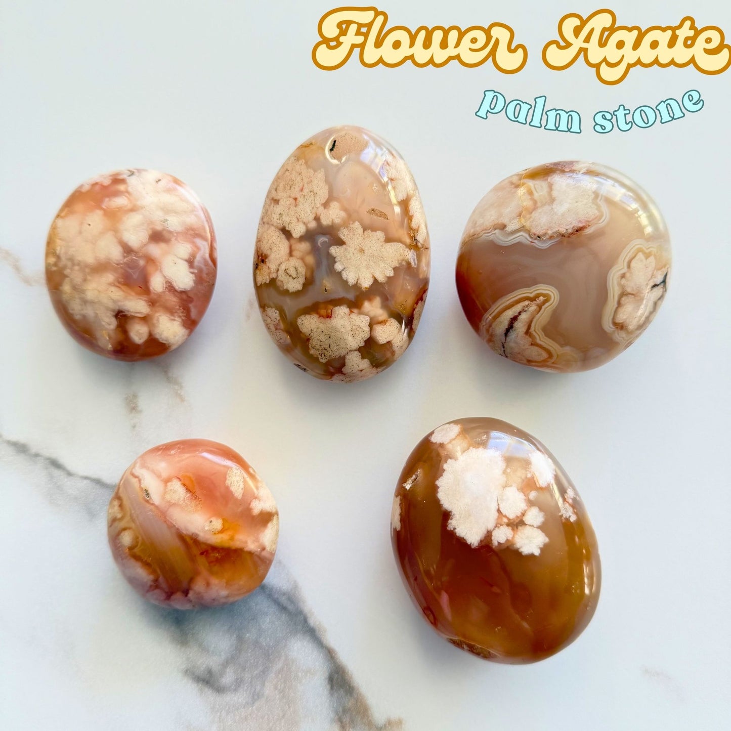 Flower Agate Palm Stone | Intuitively Chosen