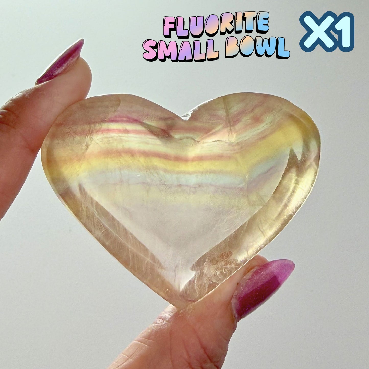 Fluorite Small Heart Bowl | X01