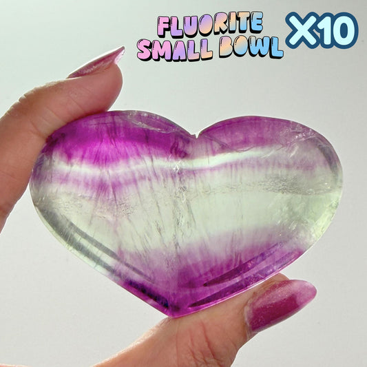 Fluorite Small Heart Bowl | X010