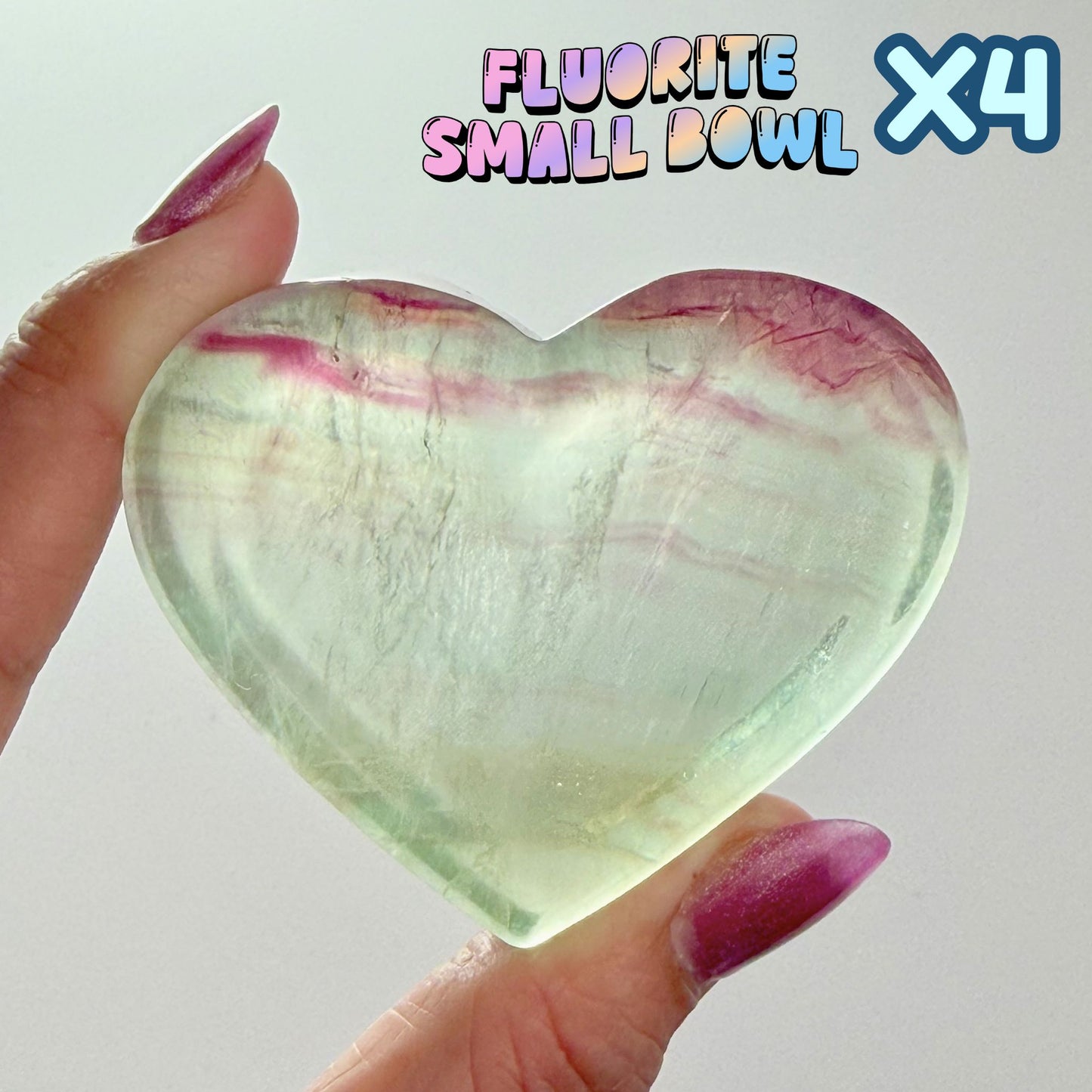 Fluorite Small Heart Bowl | X04