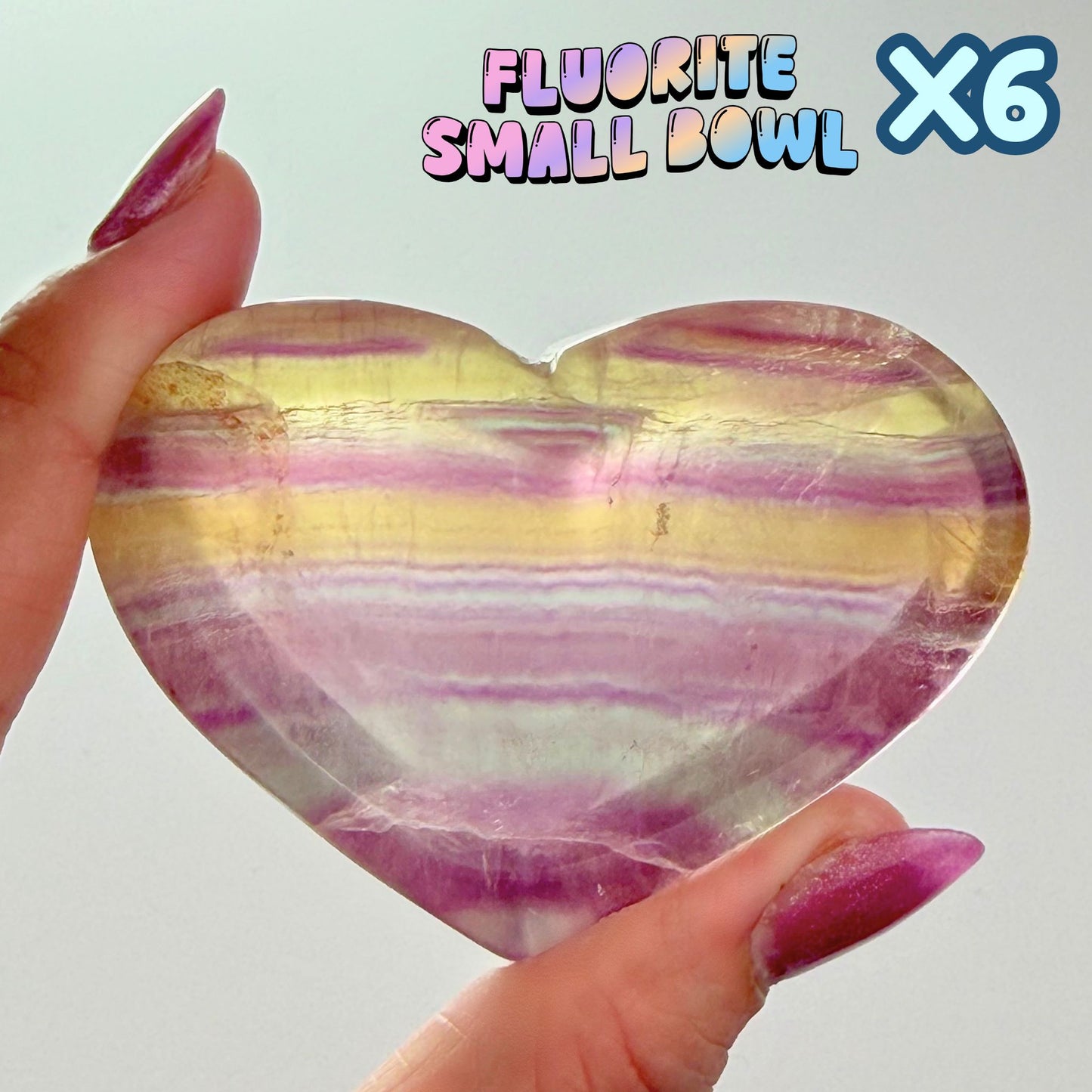 Fluorite Small Heart Bowl | X06