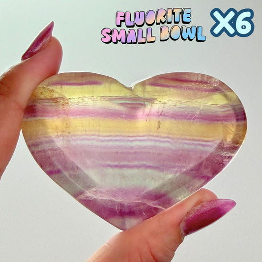 Fluorite Small Heart Bowl | X06