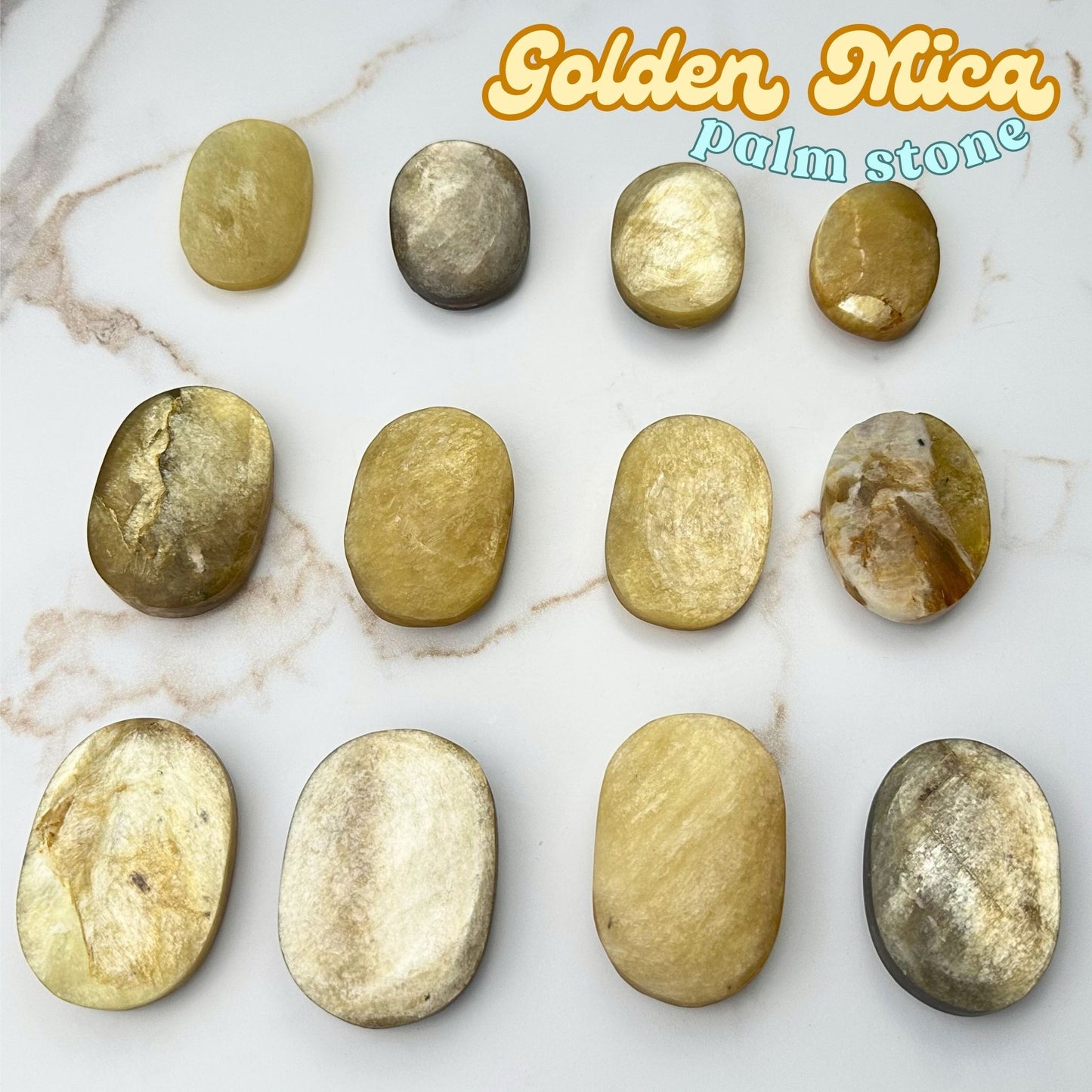 Golden Mica Palm Stone | Intuitively Chosen