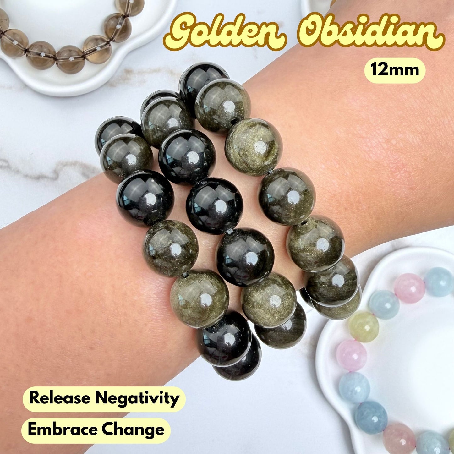 Golden Obsidian 12mm Bracelet