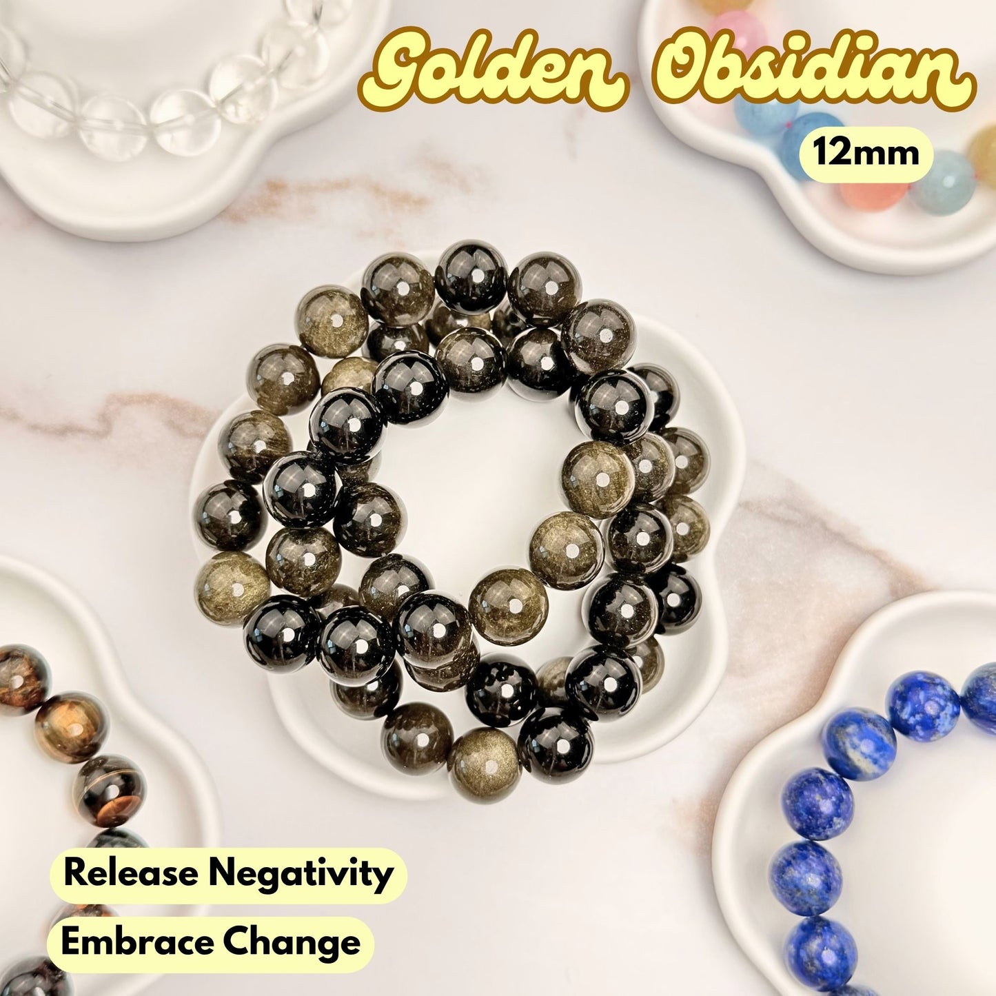 Golden Obsidian 12mm Bracelet