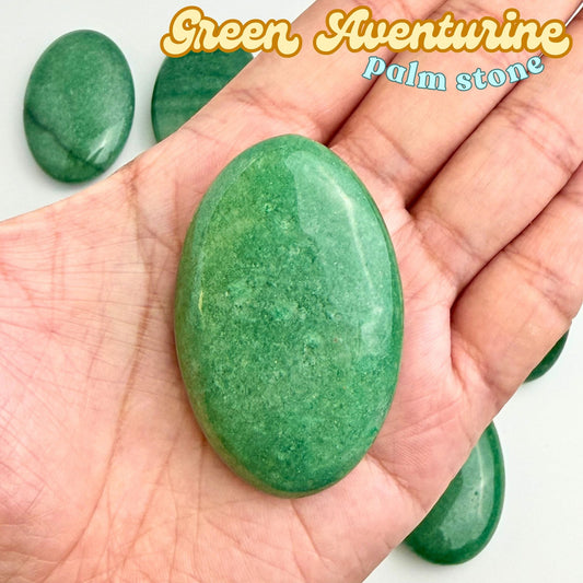 Green Aventurine Palm Stone | Intuitively Chosen
