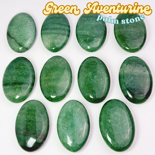 Green Aventurine Palm Stone | Intuitively Chosen