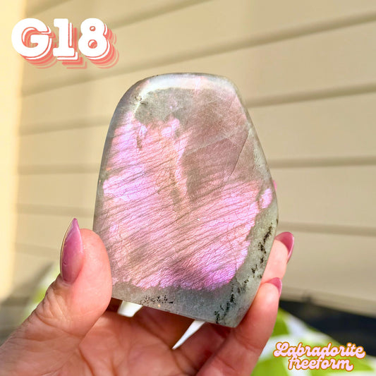 Purple flash Labradorite Freeform Tower | G18