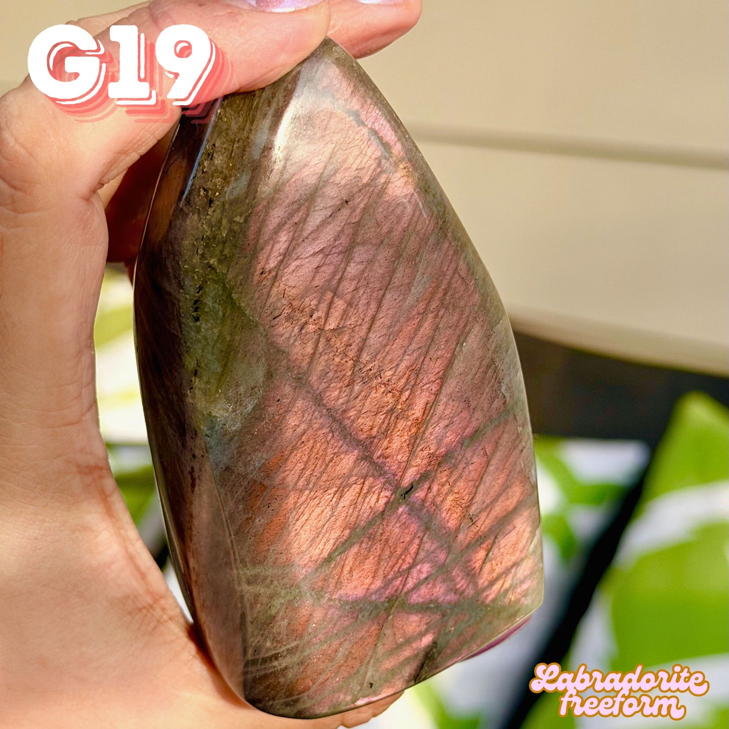 Purple flash Labradorite Freeform Tower | G19