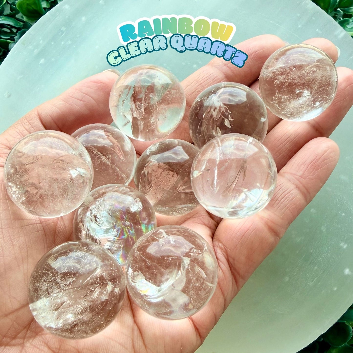 Rainbow Clear Quartz Mini Sphere | Intuitively Chosen