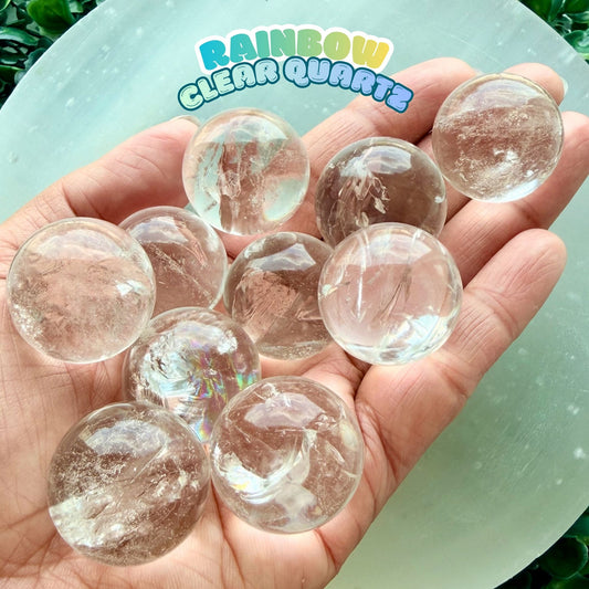 Rainbow Clear Quartz Mini Sphere | Intuitively Chosen