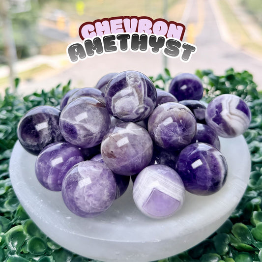 Chevron Amethyst Mini Sphere