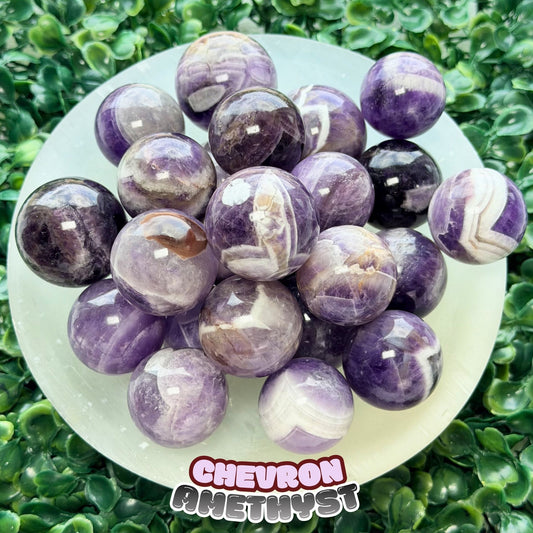 Chevron Amethyst Mini Sphere