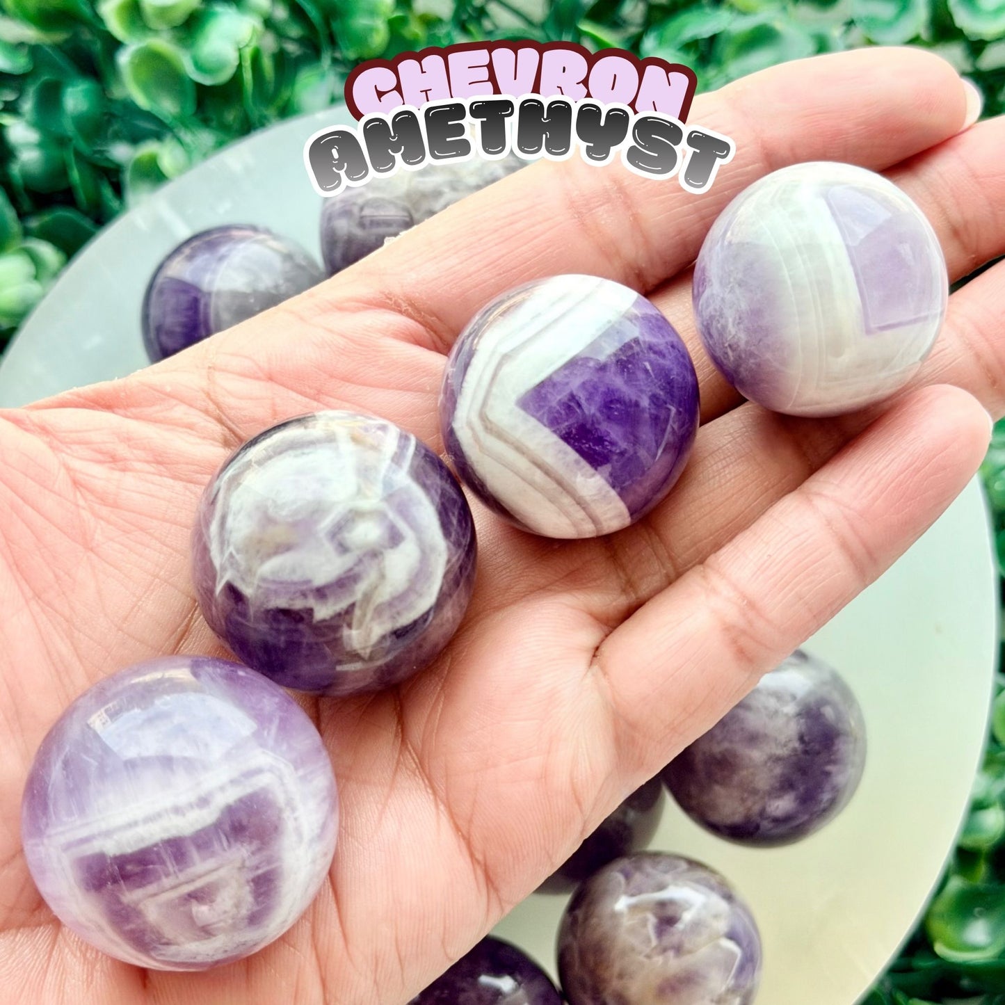 Chevron Amethyst Mini Sphere