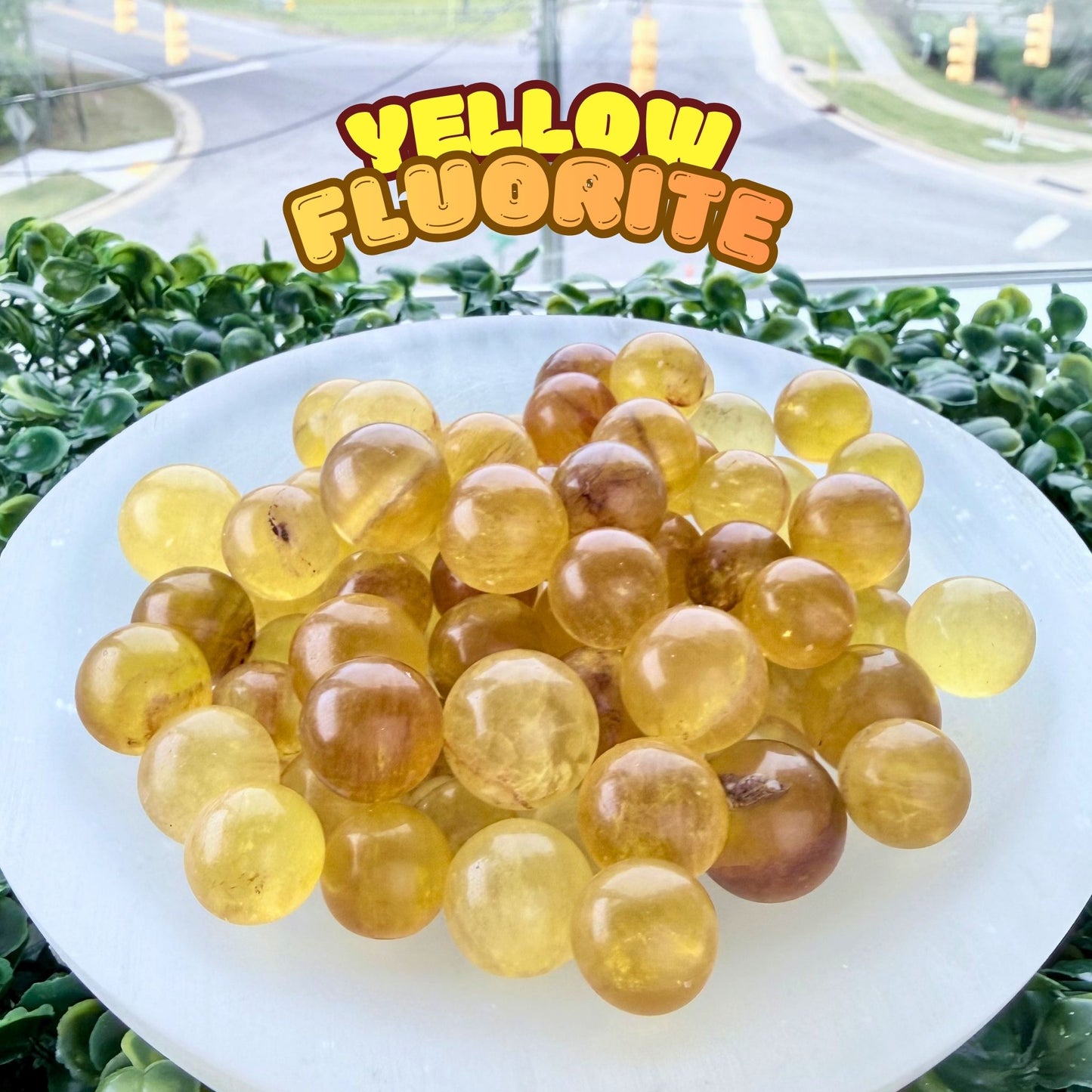 Yellow Fluorite Mini Sphere