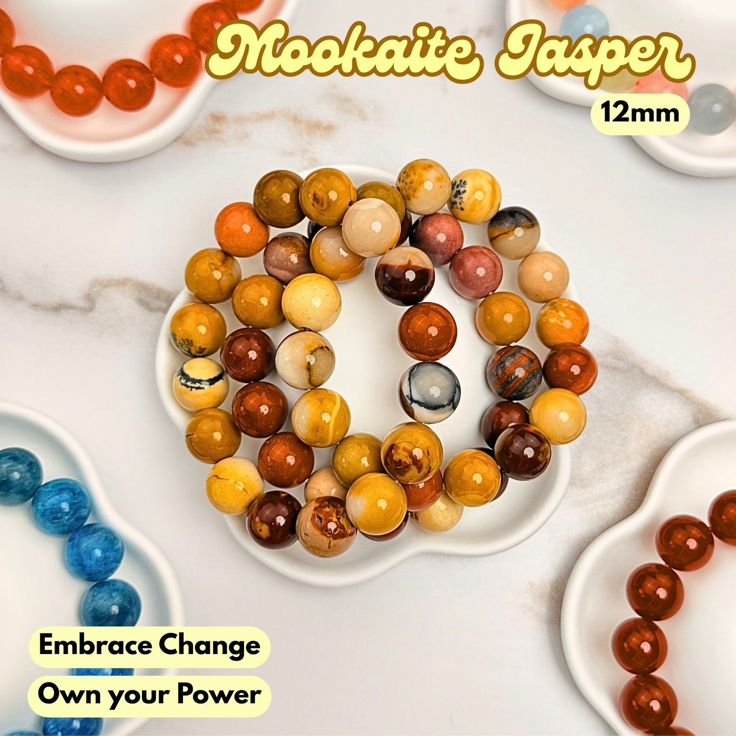 Mookaite Jasper 12mm Bracelet