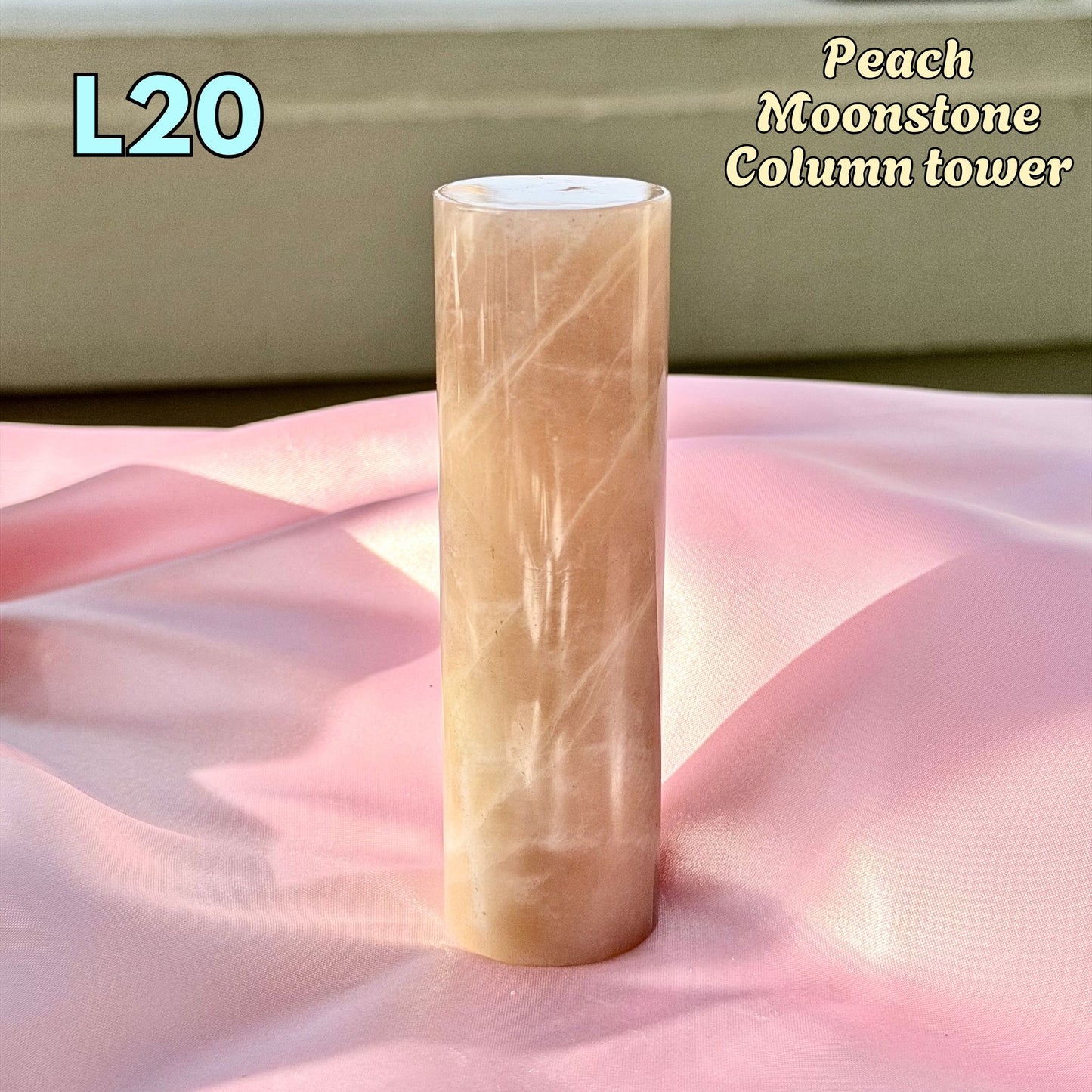 Peach Moonstone Column tower | L20