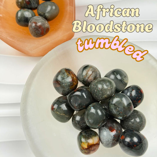 African Bloodstone Tumbled Stone