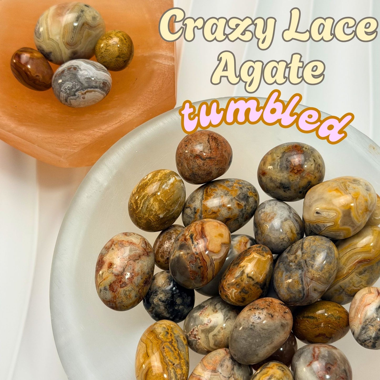 Crazy Lace Agate Tumbled Stone